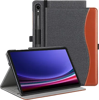 Premium PU Leather Case For Samsung Galaxy Tab S9 & S9+ Plus S9 FE & S9 FE+ Plus • £18.99