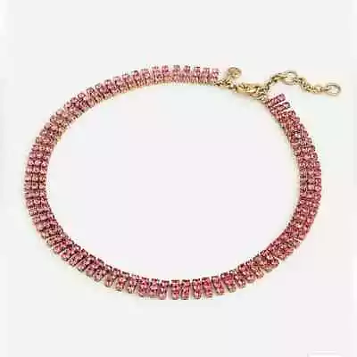 J.CREW Sparkle Collar Necklace NEW VIVID BEGONIA Color • $26