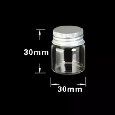 Vials Small Glass Bottles Mini Jars With Aluminum Screw Lids New Top X0N9 • £2.93