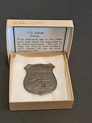    New Old Western Us Indian Police  Badge With Original Box • $11.99