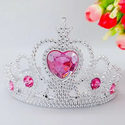 Queen Princess Fancy Girls Kids Crystal Rhinestone Party Tiara Crown Headband • £2.99