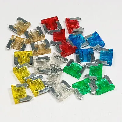 30PCS Micro Blade Fuse Assorted Kit Mixed Low Profile Mini Car Van Auto 5A-30A • $6.63