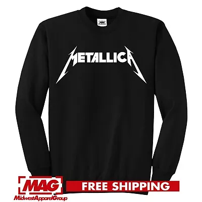 METALLICA CREWNECK Sweatshirt 90s Heavy Metal Rock Band Logo James Lars Black • $29.99