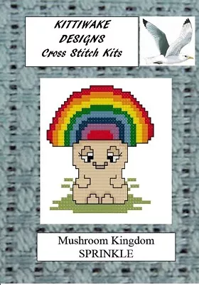 Mushroom Kingdom - SPRINKLE Cross Stitch Kit Kittiwake. Beginners Kit • £3.99