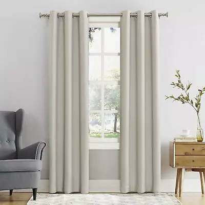 Sun Zero Easton Energy Saving Blackout Grommet Curtain Panel 40  X 95  Pearl • $16.84