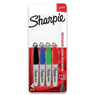 SHARPIE Mini Permanent Markers Fine Point Assorted Colors 4 Count • $10.22