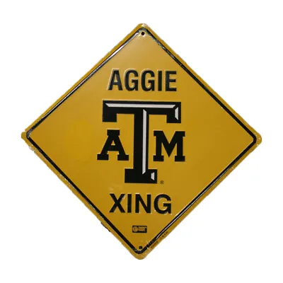 Texas A & M  AGGIE  12  Xing Crossing Metal Sign Embossed New • $18.71