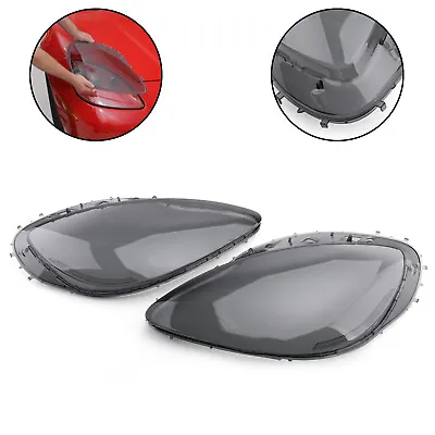 Pair Smoke Headlight Lens Cover Left & Right Replacement For C6 Corvette 05-13 • $75.78