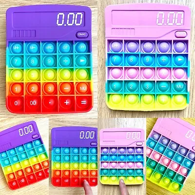 £7.49 • Buy Calculator Pop Popper Fidget Toy Push It Poppet Bubble Stress Autism Anxiety