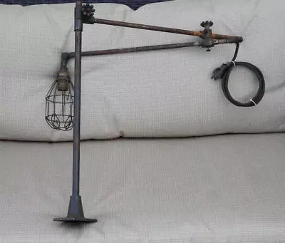 O.C. White Adjustable Swing Arm Lamp Industrial Light Bench Wall  Lamp  Antique • $691.99