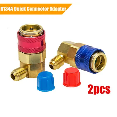 2x R134A Low High Quick Connector Adapter Coupler Auto A/C Manifold Gauge HVAC • $8.79