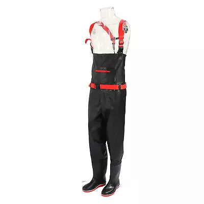 Chest Wader PVC Waterproof Fishing Wading Pants W/Anti Slip Boots For Men Women♡ • $85.96