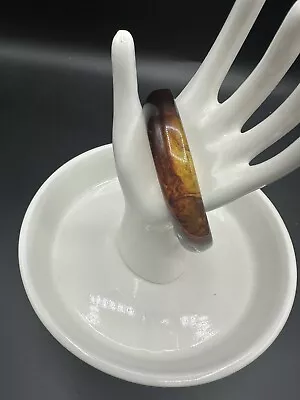 Vintage Root Beer Lucite Bangle Bracelet • $3.99