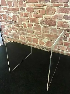 Clear Acrylic/ Perspex Table Bedside Table Coffee Table End Table Side Table • £39.75