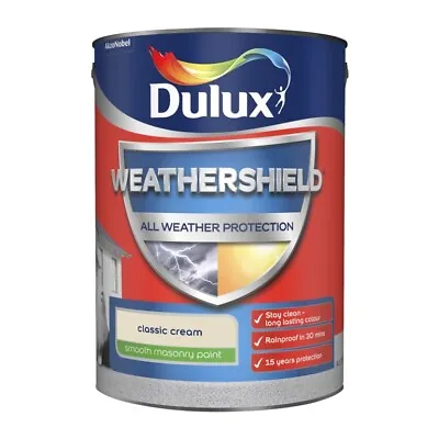 Dulux Weathershield Smooth Masonry Paint 5L Different Colours • £31.99