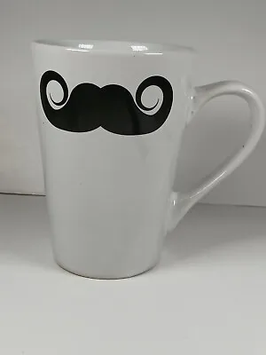 Mustache Coffee Mug Cup White With Handlebar Tall 12 Oz • $5.99