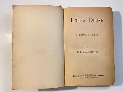 Lorna Doone: A Romance Of Exmoor By R.D. Blackmore • $10