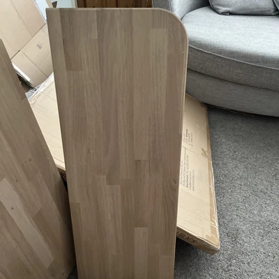 £35 • Buy Solid Oak Kitchen Worktop Off Cut 40mm Thick 835mm X 320mm