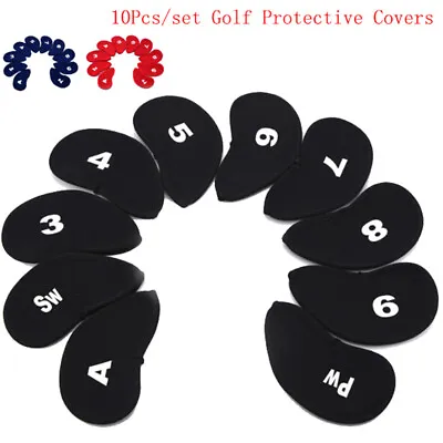 $7.76 • Buy 10pcs Neoprene Golf Club Putter Head Cover Wedge Iron Protective HeadcoversATod