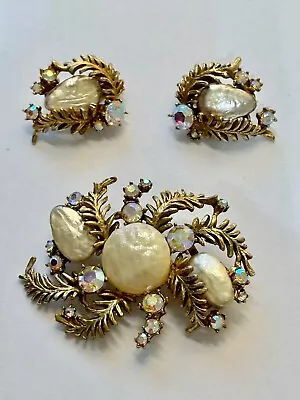 HAR Vintage Brooch And Earrings. Large And Beautiful.  Excellent Condition. • $225