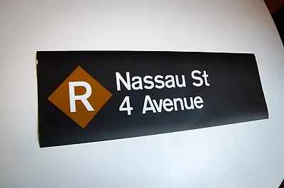 New York City Subway R Train Banker's Special Nassau St Roll Sign R32 MTA NYC TA • $59.99