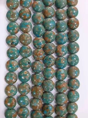 Iolite Turquoise Yellow 14X14X7MM Flat Plain APPR.28 Beads1STRAND 2Strands 1 LOT • £13