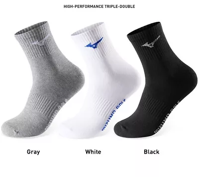 3 Pairs Mizuno Sports Cotton Socks • $16.99