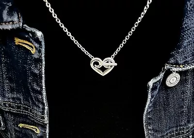 $259.20 • Buy Retired James Avery Heart Toggle Necklace Sterling Silver 16  With Orig. Box