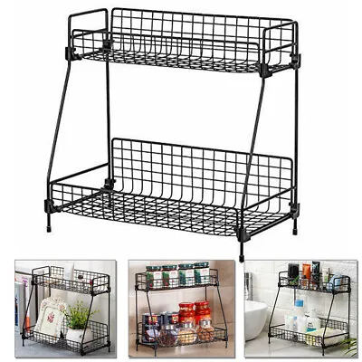 2-Tier Bathroom Kitchen Countertop Organizer Rack Storage Holder Container Shelf • $16.99