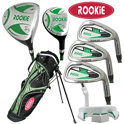 $259 • Buy JUNIOR RH GOLF SET 7 PCE For KIDS 7 To 10yrs WITH HYBRID - GREEN KIDS GOLF CLUBS