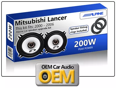 Mitsubishi Lancer Rear Door Speakers Alpine Car Speaker Kit + Adapter Pods 200W • $73.42