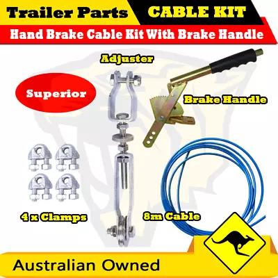 Trailer Hand Brake Cable Kit With Brake Handle - Boat Jet-ski Box Trailers • $43.99