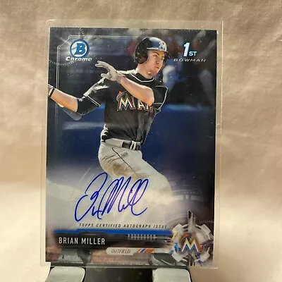 2017 Bowman Chrome Draft Baseball #CDA-BMI Brian Miller AUTO  • $4