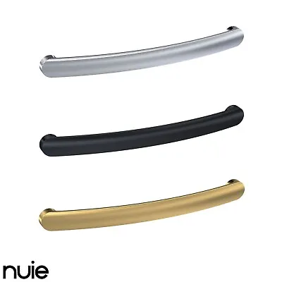 Furniture D-Shaped Bar Handles 210mm Premium Brass Modern Black Gold Chrome • £5.95