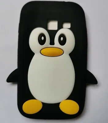 NEW 3D Black Penguin Silicone Phone Case Cover Samsung Galaxy Ace Duos S6802 • £3.95