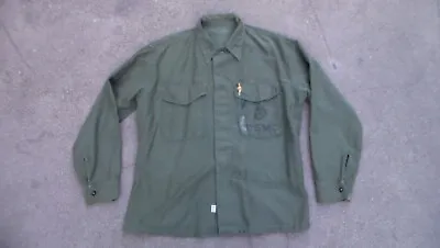 Old US Marine Corps (USMC) Vietnam War Era Gomer Pyle Style Fatigue Shirt (USED) • $30