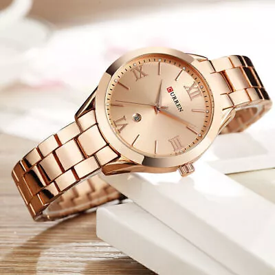 Women's Fashion Analog Quartz Watch Waterproof Calendar Alloy Strap Wristwatch • $22.50