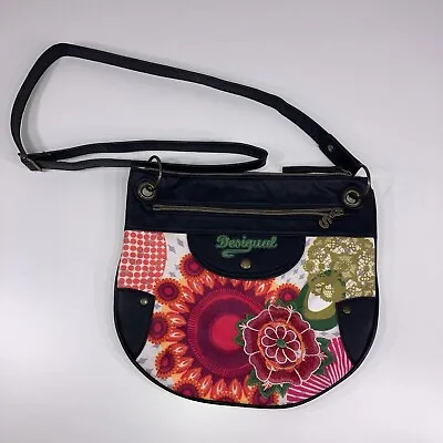 Desigual Purse Handbag Shoulder Bag Floral Black • $19.99