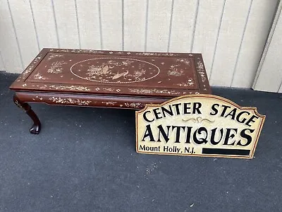 64738 Inlaid Oriental Coffee Table Stand • $275