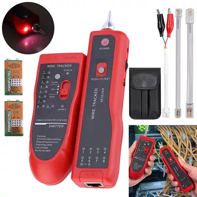 Wire Tracker Cable Tester Line Finder Ethernet LAN RJ11 RJ45 Network Cable Toner • £15.86