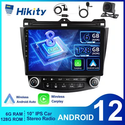 6GB+128GB Android 12 Carplay Car Stereo Radio 4G DAB+ For Honda Accord 2003-2007 • $429.99