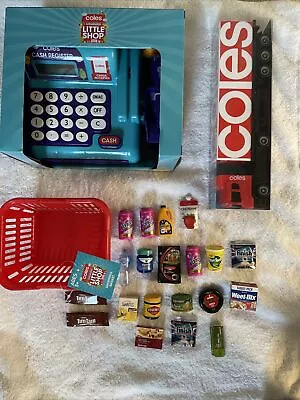 New Coles Little Shop 2 Mini Collectables Cash Register + Truck + Basket + Minis • $60