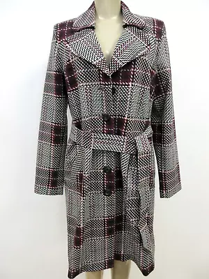 Cabi Multi-color Plaid Belted Trench Coat Size M - New • $71.25