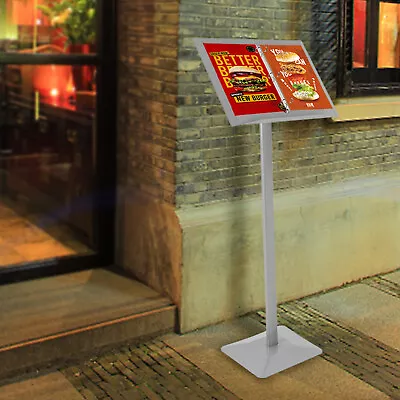 3.77FT Heavy-Duty Pedestal Poster Sign Holder Floor Stand Outdoor Menu Display • $68.43