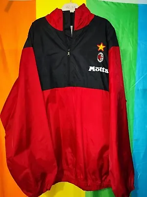 Vintage Lotto AC Milan Training Halfzip Rain Jacket Mens Size M • £83.88