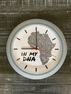 £25.86 • Buy Africa Fingerprint IN MY DNA Modern Vinyl Wall Clock Decor Art
