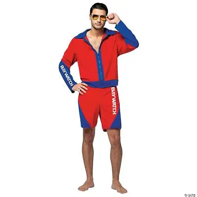 Baywatch Lifeguard Mens Costume Adult Red TV Show Jacket Shorts Halloween GC3907 • $74.99