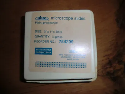 Vintage ABCO Microscope Slides In Box #754200 • $20