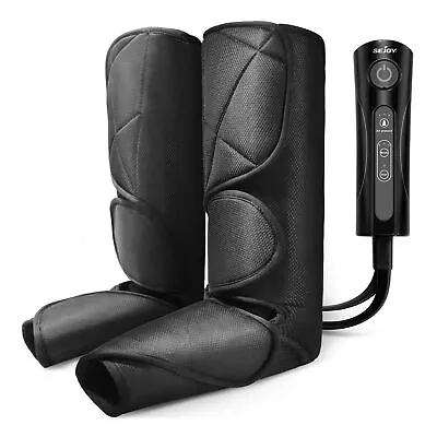 SEJOY Leg Massager Heat Air Compression Circulation Relaxation Foot Calf Massage • $63.59