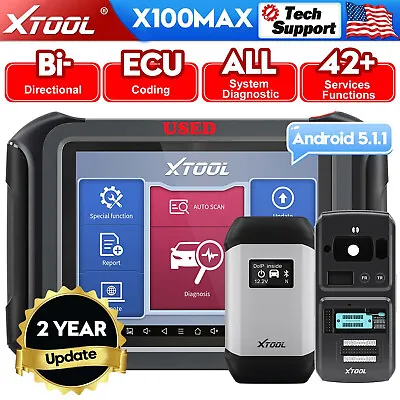 USED XTOOL X100 MAX Full System Diagnostic Powerful IMMO & Key Programming • $1199